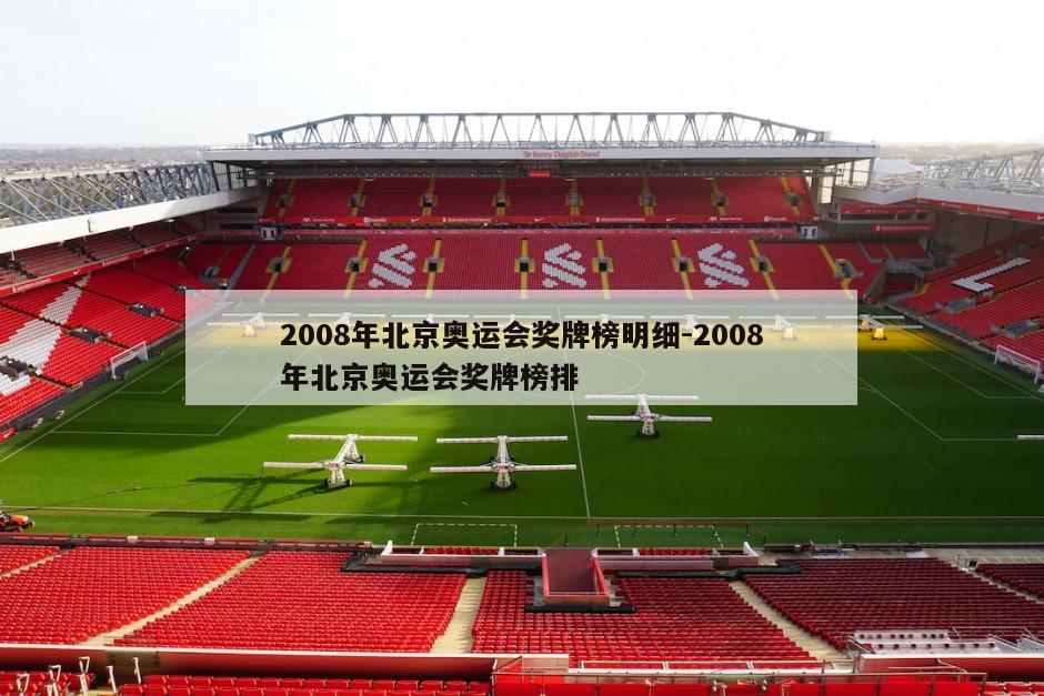 2008年北京奥运会奖牌榜明细-2008年北京奥运会奖牌榜排